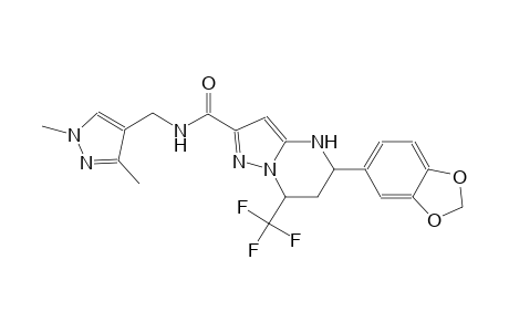 5-(1,3-benzodioxol-5-yl)-N-[(1,3-dimethyl-1H-pyrazol-4-yl)methyl]-7-(trifluoromethyl)-4,5,6,7-tetrahydropyrazolo[1,5-a]pyrimidine-2-carboxamide