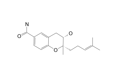 XIAMENMYCIN-C;(2S,3S)-3-HYDROXY-2-METHYL-2-(4-METHYLPENT-3-ENYL)-CHROMAN-6-CARBOXAMIDE