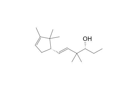 (3R,5E)-4,4-Dimethyl-6-[(1'S)-(2',2',3'-trimethylcyclopent-3'-en-1'-yl)]hex-5-en-3-ol