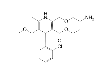 3-Pyridinecarboxylic acid, 2-[(2-aminoethoxy)methyl]-4-(2-chlorophenyl)-1,4-dihydro-5-(methoxymethyl)-6-methyl-, ethyl ester