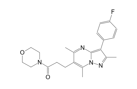 pyrazolo[1,5-a]pyrimidine, 3-(4-fluorophenyl)-2,5,7-trimethyl-6-[3-(4-morpholinyl)-3-oxopropyl]-