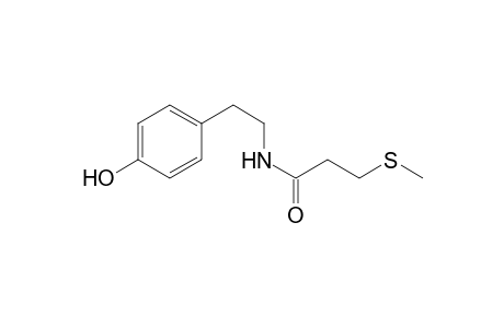 N-[2-(4-Hydroxyphenyl)ethyl]-3-(methylsulfanyl)propanamide