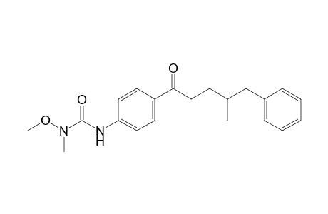 Urea, N-methoxy-N-methyl-N'-[4-(4-methyl-1-oxo-5-phenyl-pentyl)phenyl]-