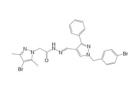 N'-{(E)-[1-(4-bromobenzyl)-3-phenyl-1H-pyrazol-4-yl]methylidene}-2-(4-bromo-3,5-dimethyl-1H-pyrazol-1-yl)acetohydrazide