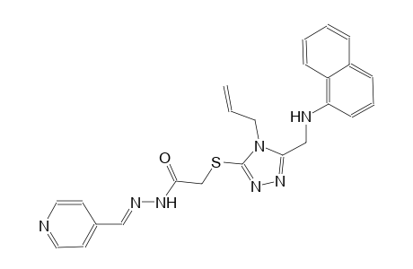 2-({4-allyl-5-[(1-naphthylamino)methyl]-4H-1,2,4-triazol-3-yl}sulfanyl)-N'-[(E)-4-pyridinylmethylidene]acetohydrazide