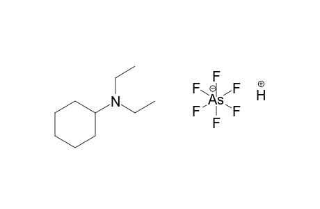 N,N-diethylcyclohexylamine, hydrogen hexafluoroarsenate(1-)