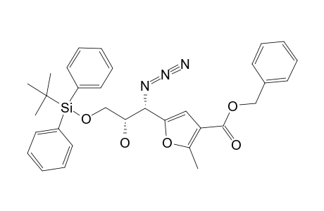 BENZYL-5-(1-AZIDO-3-O-TERT.-BUTYLDIPHENYLSILYL-1-DEOXY-D-THREO-1,2,3-TRIHYDROXYPROP-1-YL)-2-METHYLFURAN-3-CARBOXYLATE