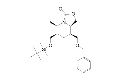 8-BENZYLOXYMETHYL-6-(TERT.-BUTYLDIMETHYL-SILANOXYMETHYL)-5-METHYL-HEXAHYDRO-OXAZOLO-[3,4-A]-PYRIDIN-3-ONE