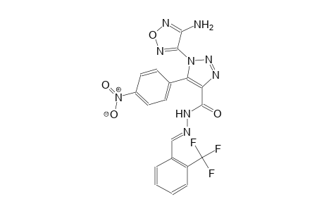 1-(4-amino-1,2,5-oxadiazol-3-yl)-5-(4-nitrophenyl)-N'-{(E)-[2-(trifluoromethyl)phenyl]methylidene}-1H-1,2,3-triazole-4-carbohydrazide