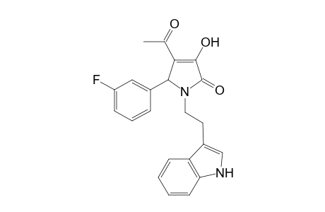 2H-Pyrrol-2-one, 4-acetyl-5-(3-fluorophenyl)-1,5-dihydro-3-hydroxy-1-[2-(1H-indol-3-yl)ethyl]-