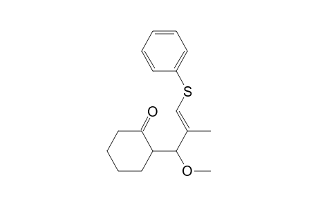 2-(1-Methoxy-2-methyl-3-phenylthioprop-2-enyl)cyclohexanone