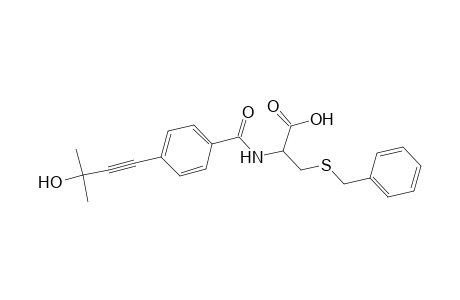 Propanoic acid, 2-[[4-(3-hydroxy-3-methyl-1-butynyl)benzoyl]amino]-3-[(phenylmethyl)thio]-