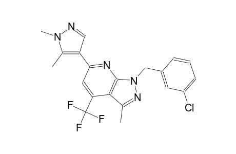 1H-pyrazolo[3,4-b]pyridine, 1-[(3-chlorophenyl)methyl]-6-(1,5-dimethyl-1H-pyrazol-4-yl)-3-methyl-4-(trifluoromethyl)-