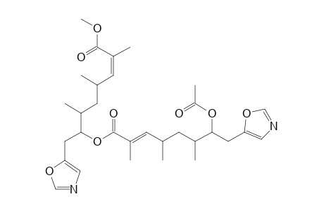 (5E)-7-Methoxy-2,4,6-trimethyl-1-(1,3-oxazol-5-ylmethyl)-7-oxo-5-heptenyl (2E)-7-(acetyloxy)-2,4,6-trimethyl-8-(1,3-oxazol-5-yl)-2-octenoate
