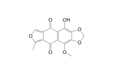 5-Hydroxy-8-methoxy-1-methyl-6,7-methylenedioxy-naphtho[2,3-c]furan-4,9-dione