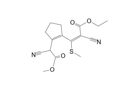 (E)-2-cyano-3-[2-(1-cyano-2-keto-2-methoxy-ethyl)-1-cyclopentenyl]-3-(methylthio)acrylic acid ethyl ester