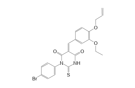(5E)-5-[4-(allyloxy)-3-ethoxybenzylidene]-1-(4-bromophenyl)-2-thioxodihydro-4,6(1H,5H)-pyrimidinedione