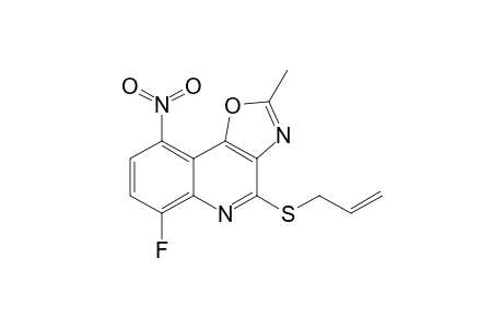 4-Allylsulfanyl-6-fluoro-2-methyl-9-nitrooxazolo[4,5-c]quinoline