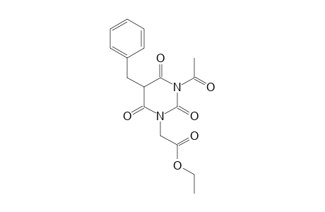 3-ACETYL-5-BENZYLHEXAHYDRO-2,4,6-TRIOXO-1-PYRIMIDINEACETIC ACID, ETHYL ESTER