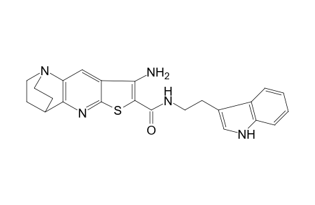 5-Amino-N-[2-(1H-indol-3-yl)ethyl]-7-thia-1,9-diazatetracyclo[9.2.2.0(2,10).0(4,8)]pentadeca-2(10),3,5,8-tetraene-6-carboxamide