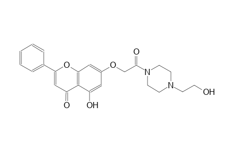 4H-1-benzopyran-4-one, 5-hydroxy-7-[2-[4-(2-hydroxyethyl)-1-piperazinyl]-2-oxoethoxy]-2-phenyl-