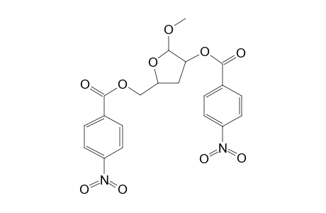 Methyl 3-deoxy-2,5-bis-O-(4-nitrobenzoyl)pentofuranoside