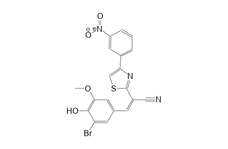 (2Z)-3-(3-bromo-4-hydroxy-5-methoxyphenyl)-2-[4-(3-nitrophenyl)-1,3-thiazol-2-yl]-2-propenenitrile