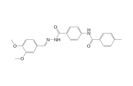 N-(4-{[(2E)-2-(3,4-dimethoxybenzylidene)hydrazino]carbonyl}phenyl)-4-methylbenzamide