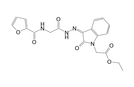 ethyl ((3Z)-3-{[(2-furoylamino)acetyl]hydrazono}-2-oxo-2,3-dihydro-1H-indol-1-yl)acetate