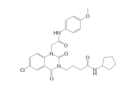 4-(6-chloro-1-[2-(4-methoxyanilino)-2-oxoethyl]-2,4-dioxo-1,4-dihydro-3(2H)-quinazolinyl)-N-cyclopentylbutanamide