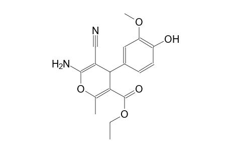 ethyl 6-amino-5-cyano-4-(4-hydroxy-3-methoxyphenyl)-2-methyl-4H-pyran-3-carboxylate