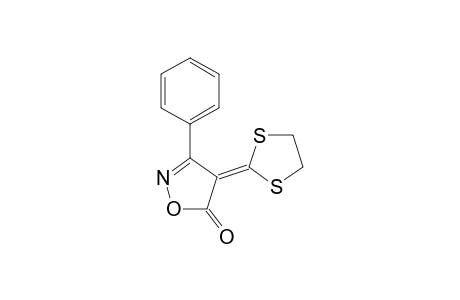 5(4H)-Isoxazolone, 4-(1,3-dithiolan-2-ylidene)-3-phenyl-