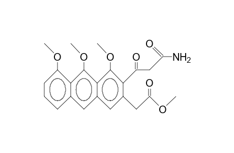 2-Malonamoyl-1,8,9-trimethoxy-anthracene 3-acetic acid, methyl ester