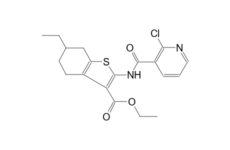 ethyl 2-{[(2-chloro-3-pyridinyl)carbonyl]amino}-6-ethyl-4,5,6,7-tetrahydro-1-benzothiophene-3-carboxylate