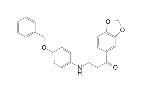 1-(2H-1,3-benzodioxol-5-yl)-3-{[4-(benzyloxy)phenyl]amino}propan-1-one
