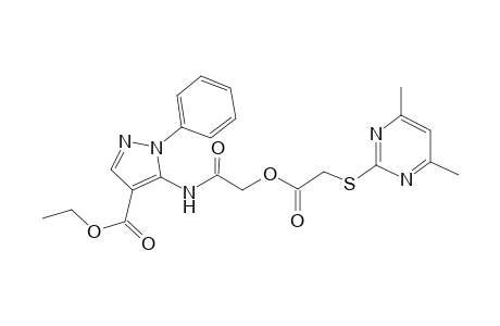 5-[[2-[2-[(4,6-dimethyl-2-pyrimidinyl)thio]-1-oxoethoxy]-1-oxoethyl]amino]-1-phenyl-4-pyrazolecarboxylic acid ethyl ester