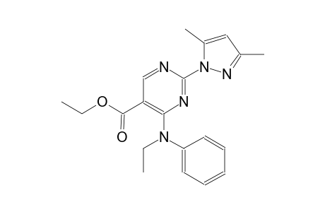 ethyl 2-(3,5-dimethyl-1H-pyrazol-1-yl)-4-(ethylanilino)-5-pyrimidinecarboxylate
