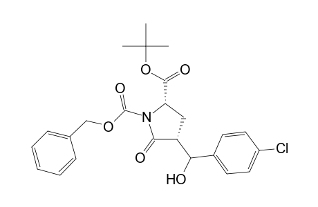 tert-Butyl (2S)-1-(Benzyloxycarbonyl)-4.alpha.-(hydroxy(p-chlorophenyl)methyl)pyroglutamate