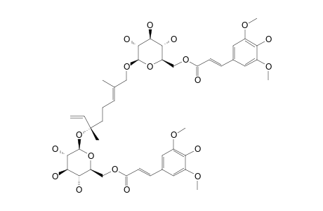 (3R)-8-HYDROXY-LINALOOL-3,8-DI-O-BETA-D-(6'-O-E-SINAPOYL)-GLUCOPYRANOSIDE