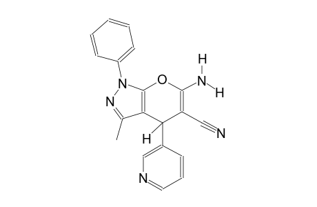 6-amino-3-methyl-1-phenyl-4-(3-pyridinyl)-1,4-dihydropyrano[2,3-c]pyrazole-5-carbonitrile