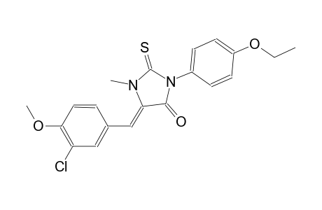 (5Z)-5-(3-chloro-4-methoxybenzylidene)-3-(4-ethoxyphenyl)-1-methyl-2-thioxo-4-imidazolidinone