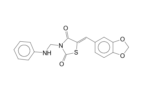 (5Z)-3-(Anilinomethyl)-5-(1,3-benzodioxol-5-ylmethylene)-1,3-thiazolidine-2,4-dione