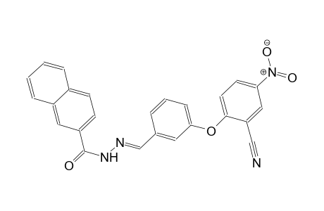 N'-{(E)-[3-(2-cyano-4-nitrophenoxy)phenyl]methylidene}-2-naphthohydrazide