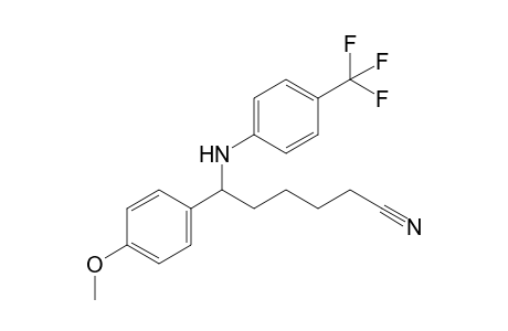 6-(4-methoxyphenyl)-6-[4-(trifluoromethyl)anilino]hexanenitrile