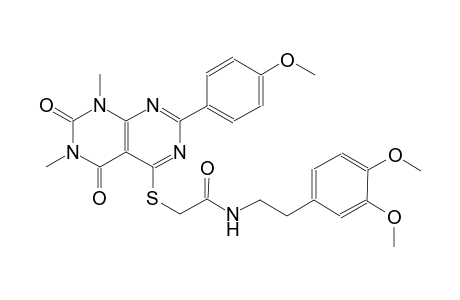 acetamide, N-[2-(3,4-dimethoxyphenyl)ethyl]-2-[[5,6,7,8-tetrahydro-2-(4-methoxyphenyl)-6,8-dimethyl-5,7-dioxopyrimido[4,5-d]pyrimidin-4-yl]thio]-