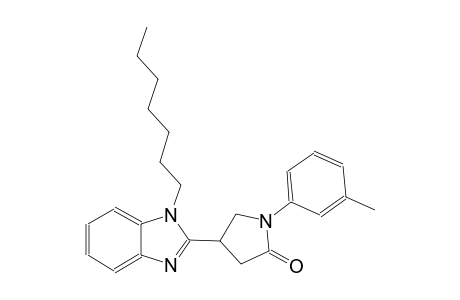 4-(1-heptyl-1H-benzimidazol-2-yl)-1-(3-methylphenyl)-2-pyrrolidinone