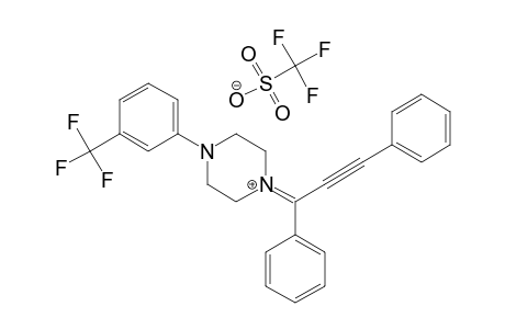 1-(1,3-diphenylprop-2-ynylidene)-4-[3-(trifluoromethyl)phenyl]piperazin-1-ium; trifluoromethanesulfonate