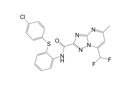N-{2-[(4-chlorophenyl)sulfanyl]phenyl}-7-(difluoromethyl)-5-methyl[1,2,4]triazolo[1,5-a]pyrimidine-2-carboxamide