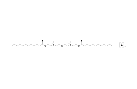 [(methylimino)diethylene]bis[dimethyl(2-hydroxyethyl)ammonium] dibromide, didodecanoate (ester)