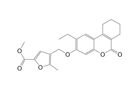 2-furancarboxylic acid, 4-[[(2-ethyl-7,8,9,10-tetrahydro-6-oxo-6H-dibenzo[b,d]pyran-3-yl)oxy]methyl]-5-methyl-, methyl ester